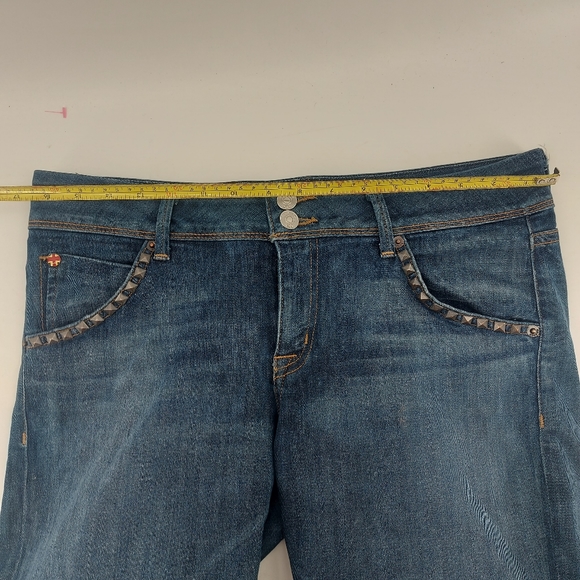 Hudson Womens Beth Mid Rise, Baby Bootcut Jeans With Studs - Picture 9 of 10
